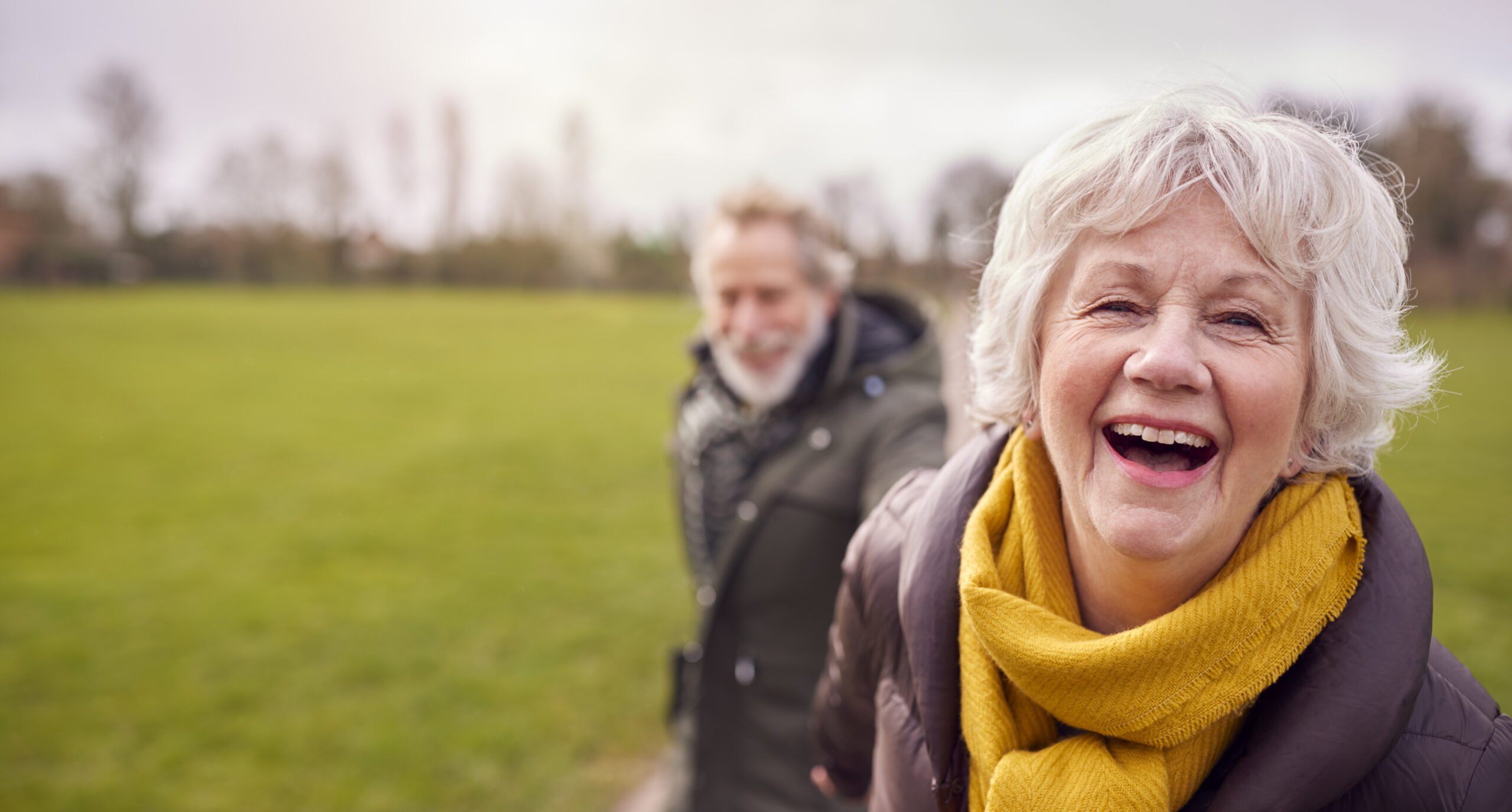 Senior female carer with her husband